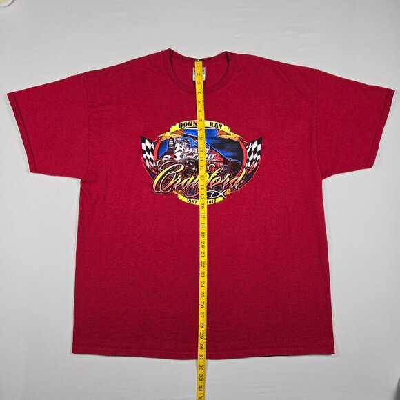 Donnie Ray Crawford Tribute Tee 2XL Red Gildan Double Sided Graphic 1987–2012 - Picture 7 of 16
